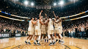 Bild von fröhlichen Basketballern