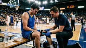 Bild eines verletzten Basketballspielers