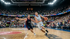 Bild von zwei Basketballern