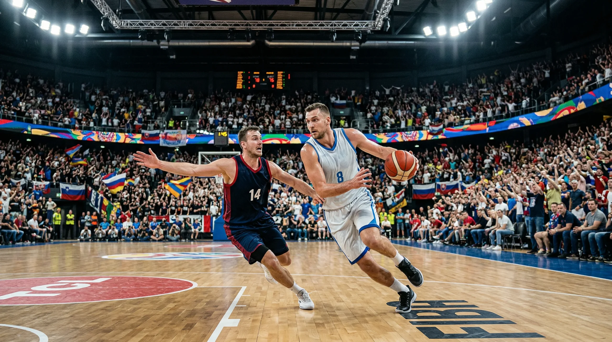 Bild von zwei Basketballern