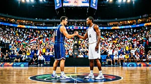 Bild von zwei Basketballern